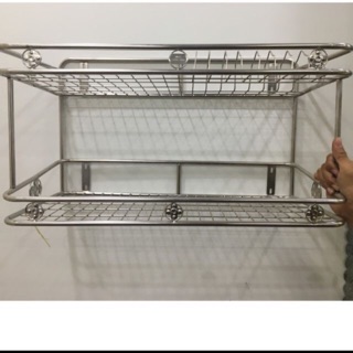 Kệ chén 2 tầng inox 201