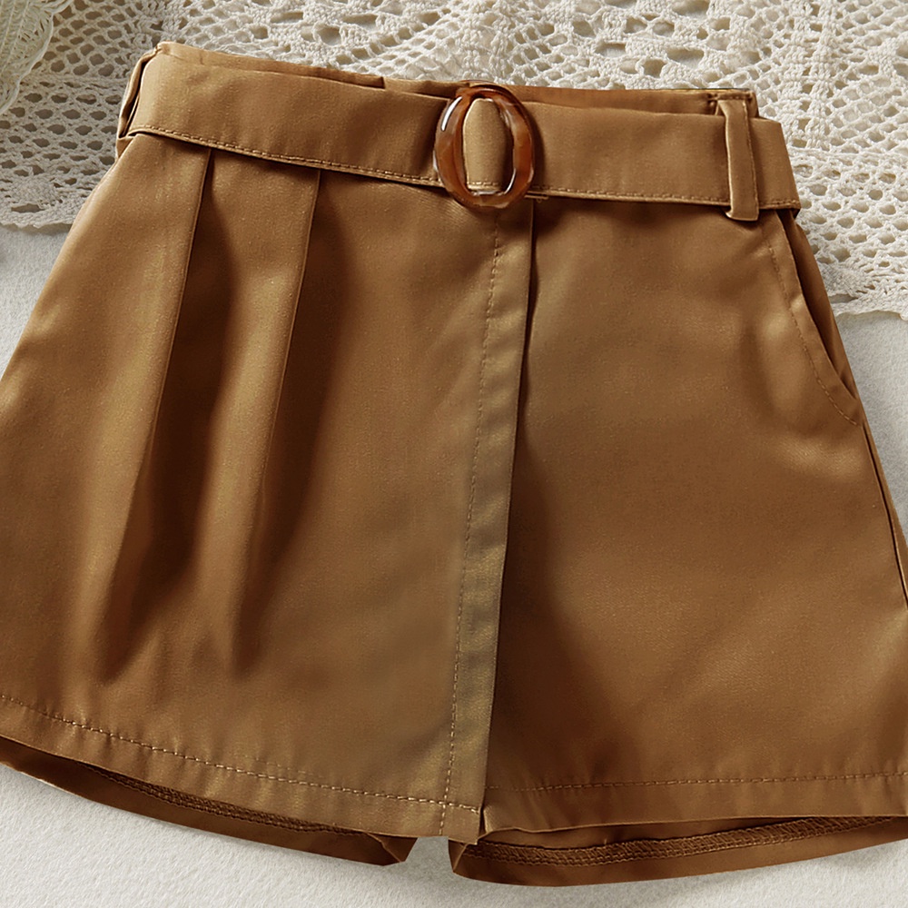 BEAR LEADER Set Áo Thun Tay Ren + Quần Short Thời Trang Xuân Hè Mới 2022 Cho Bé Gái 2-6 Tuổi