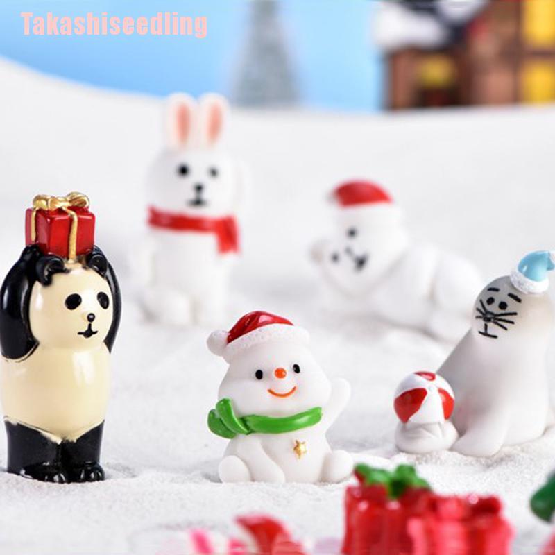 Mô Hình Người Tuyết mini Bằng Nhựa Dễ Thương Dùng Trang Trí Giáng Sinh