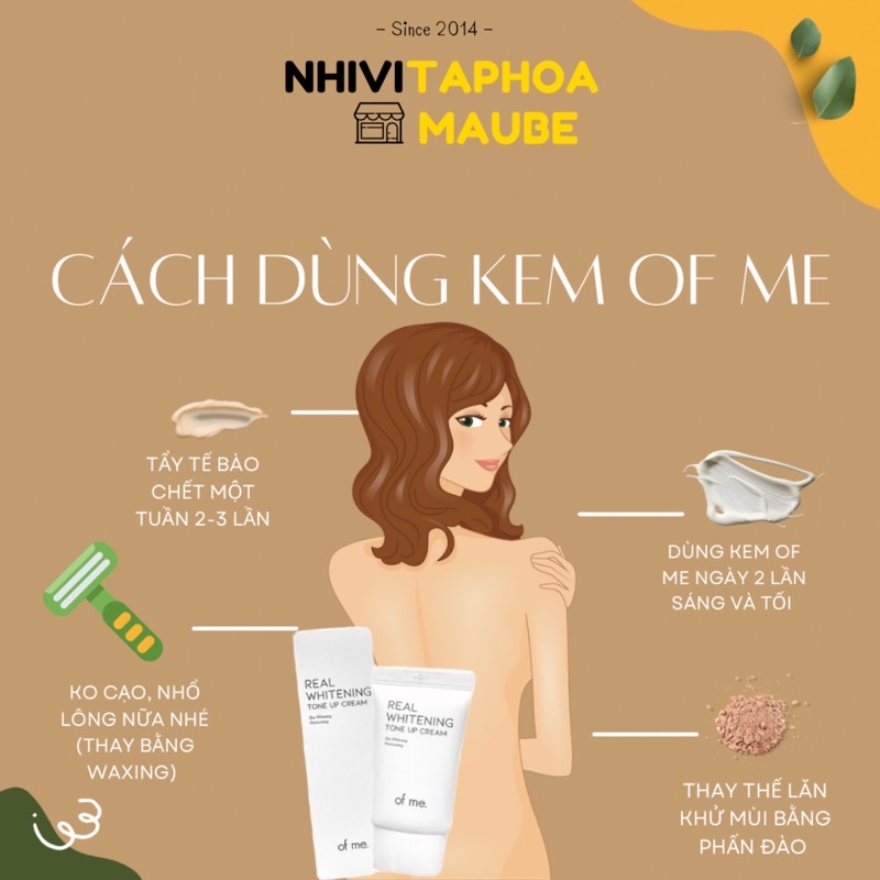 [CÓ CHE TÊN, CÓ SỈ] KEM OF ME THÂM NÁCH, MÔNG, BẸN, ĐẦU GỐI, KHUỶ TAY, CỔ, NHỮNG VÙNG TỐI MÀU, HÀN QUỐC CHÍNH HÃNG. | BigBuy360 - bigbuy360.vn