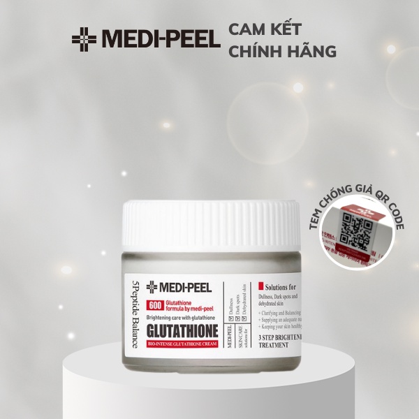 [Combo]  Kem và tinh chất dưỡng trắng da MEDI-PEEL Bio-Intense Glutathione White tặng kèm mặt nạ ngủ Dermal