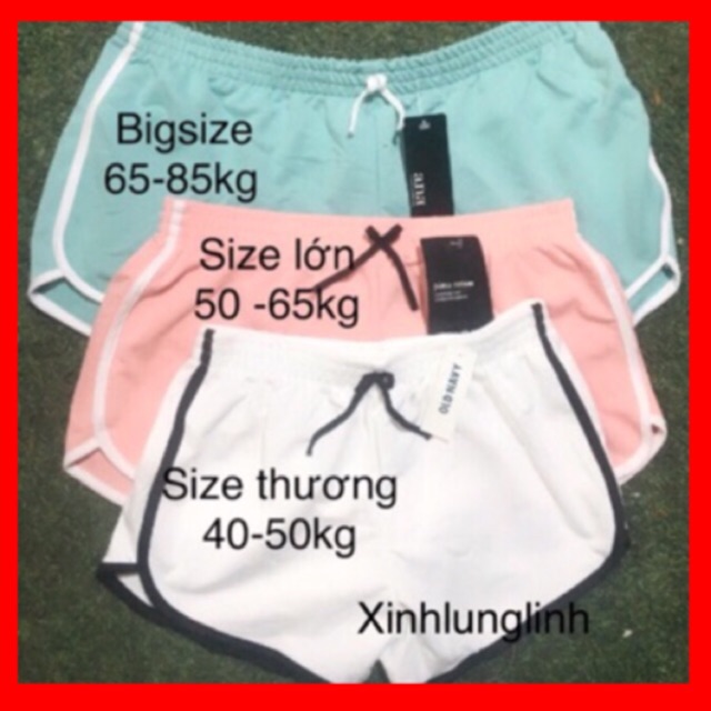 Quần Short Nữ Big size (60-80kg) cam kết hình thật 100%