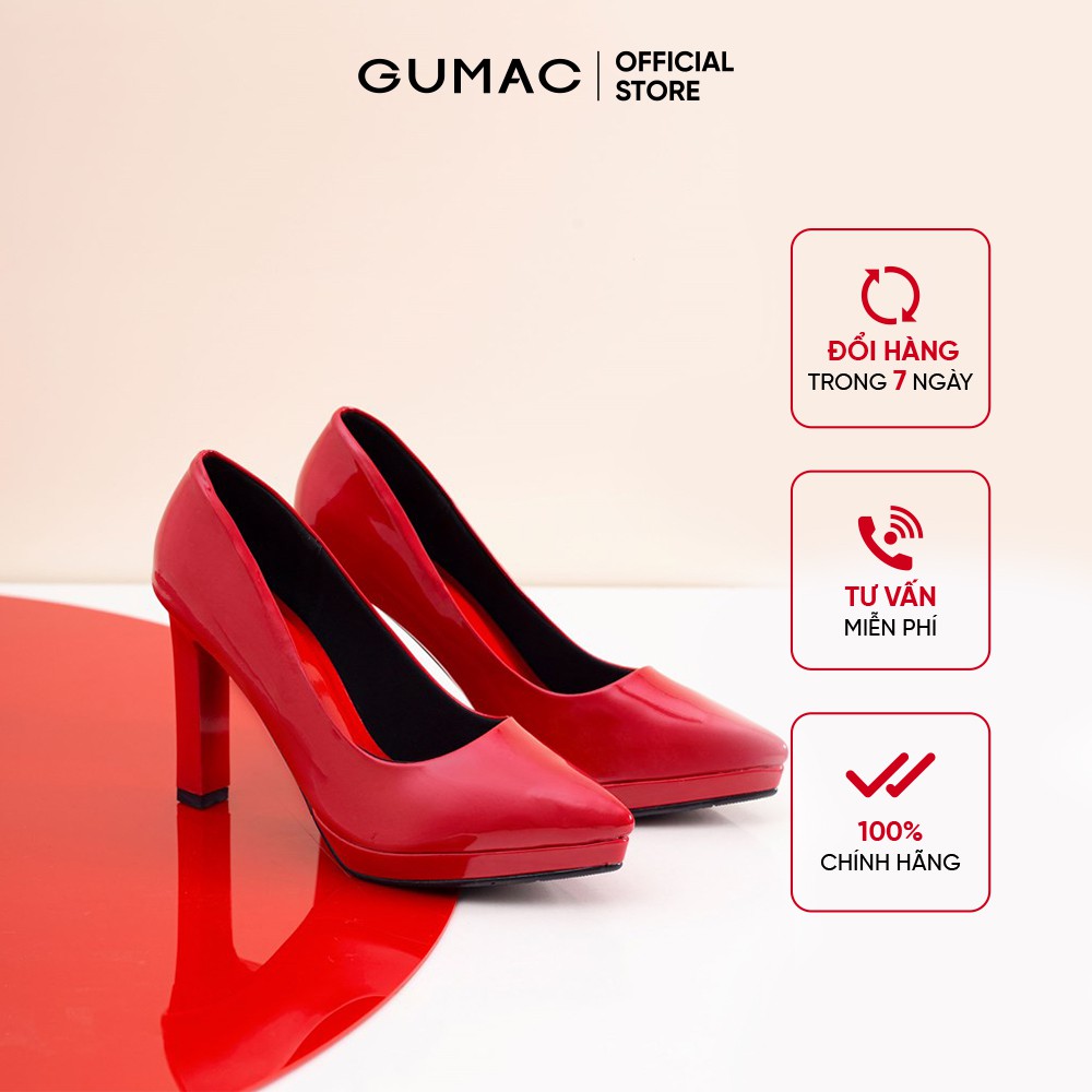 [Mã WABRGULUV giảm tới 100K đơn 249K] Giày cao gót nữ đế đúp GUMAC thiết kế sang chảnh cao 10cm GD227