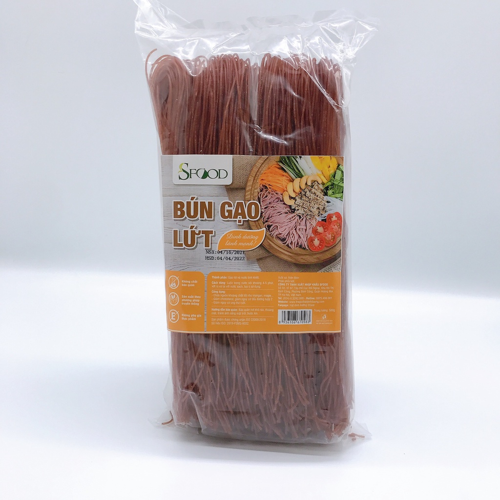 Bún gạo lứt và phở gạo lứt Sfood gói 500gram | BigBuy360 - bigbuy360.vn
