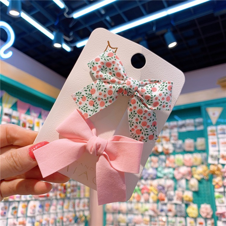 (Có sẵn HCM) Set 2 Kẹp Tóc Nơ phong cách Hàn Quốc Cute, Hàng Loại 1 - selenshop