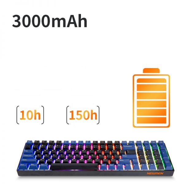 Bàn phím cơ không dây newmen GM1000 v2  3 mode hotswap Gateron Pro,KailhBox switch Bảo hành 3 năm