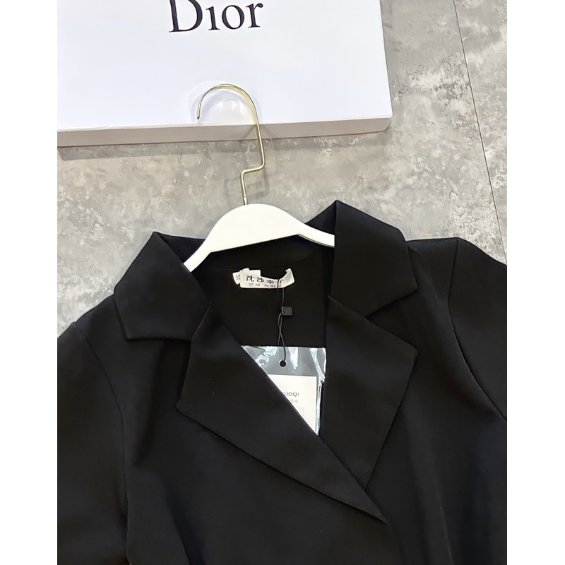 [Mã SKAMA06 giảm 8% tối đa 50K đơn 250K] VÁY XOÈ ĐEN CỔ VEST THANH LỊCH NGẮN TAY | BigBuy360 - bigbuy360.vn