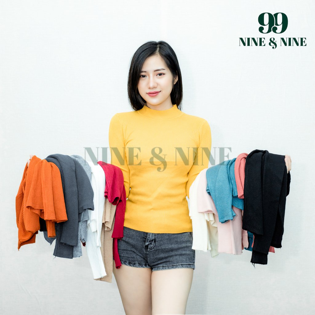 Áo Len Nữ [CAO CẤP LOẠI 1] Dài Tay Cổ 3 Phân Nhiều Màu Mùa Đông Ấm Áp | BigBuy360 - bigbuy360.vn