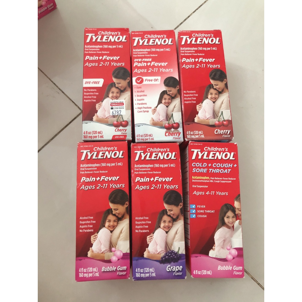 Siro Children's Tylennol  2 - 11 tuổi 120ml Mỹ 160mg