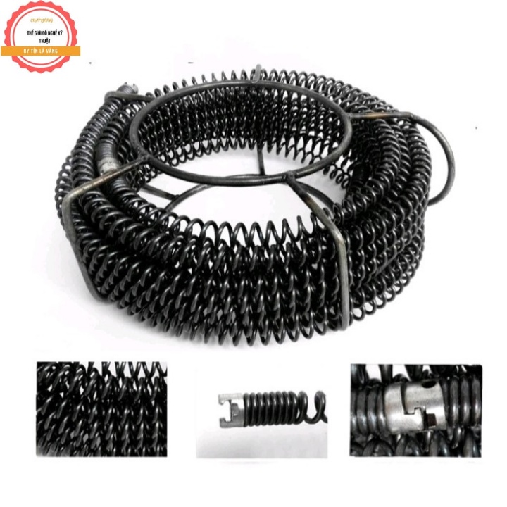 Dây thông tắc cống lò xo phi 16 Thép Đen chống rỉ sét ( lò xo thông tắc cống LOẠI 15M )