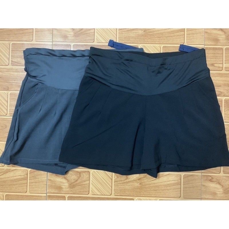 Quần sooc bầu chất 2 biên siêu mát