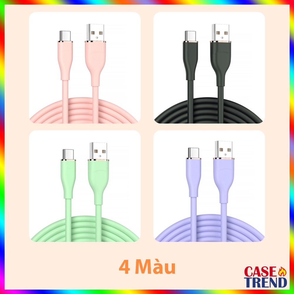 Cáp Sạc Nhanh Type C Liquid Silica Siêu Dẻo 6A 66W MAX