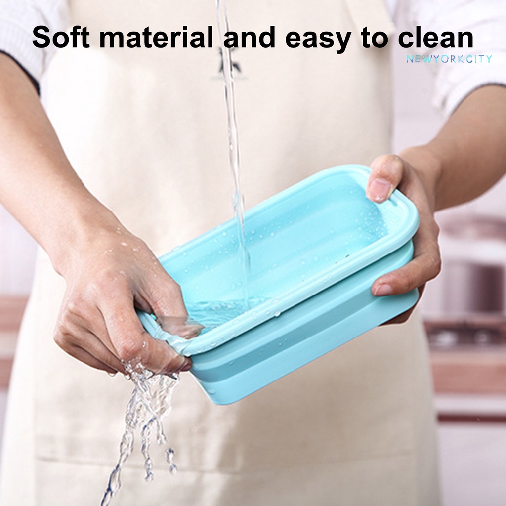 Hộp Đựng Cơm Trưa NYC Bằng Silicone Cấp Thực Phẩm Xếp Gọn Sức Chứa Lớn