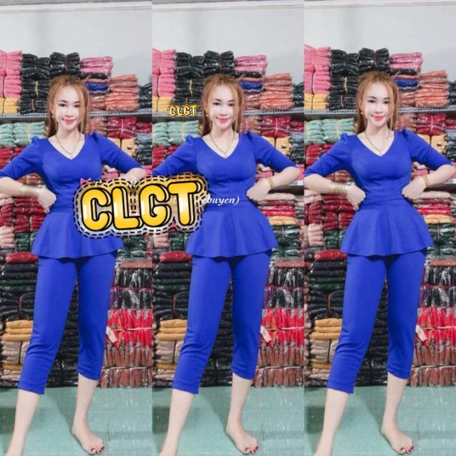 Đồ bộ thun cát hàn quần dài 2 size 40 đến 65kg