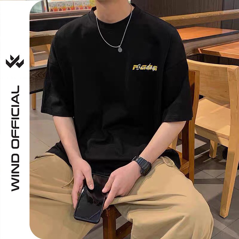 Áo thun tay lỡ WIND phông unisex form rộng SunDay nam nữ cotton ulzzang oversize