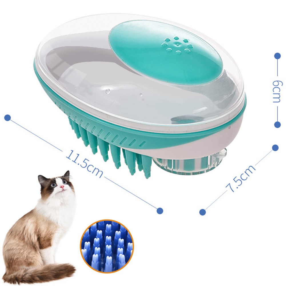 Bàn chải silicon mát xa chải lông cho thú cưng