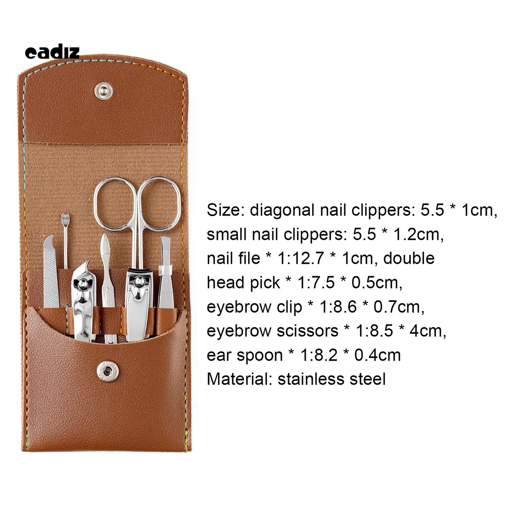 [Hàng mới về] Bộ dụng cụ cắt móng tay/tỉa mày/vệ sinh tai bằng thép không gỉ tiện dụng
