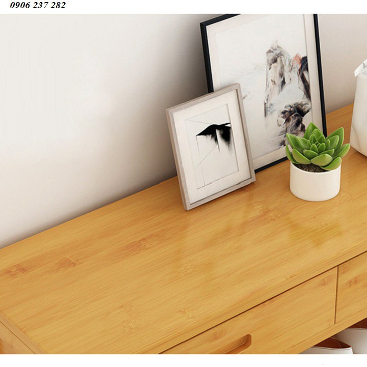 O Kệ giày bằng tre 5 tầng có 2 ngăn tủ trên 80x25x58 (size80)