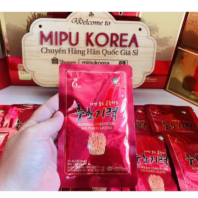 (Date 6/2024) Nước Đông Trùng Hạ Thảo Hàn Quốc KGS Cao Cấp hộp 30 gói x 50ml