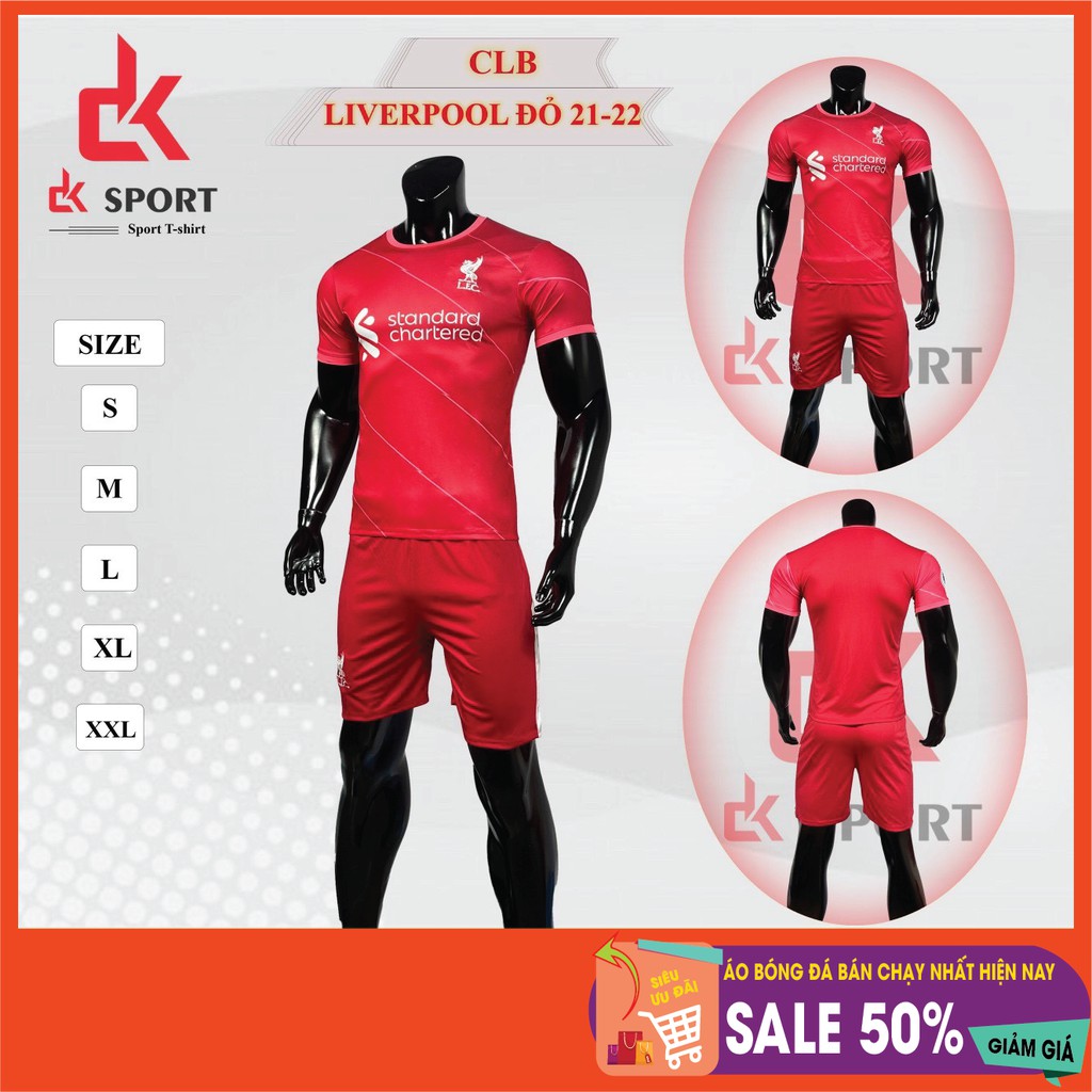 Bộ Quần Áo thể thao, bóng đá CLB Liverpool mùa 2021 -2022, vải cao cấp chất lượng, thấm hút mồ hôi, thoát nhiệt nhanh.