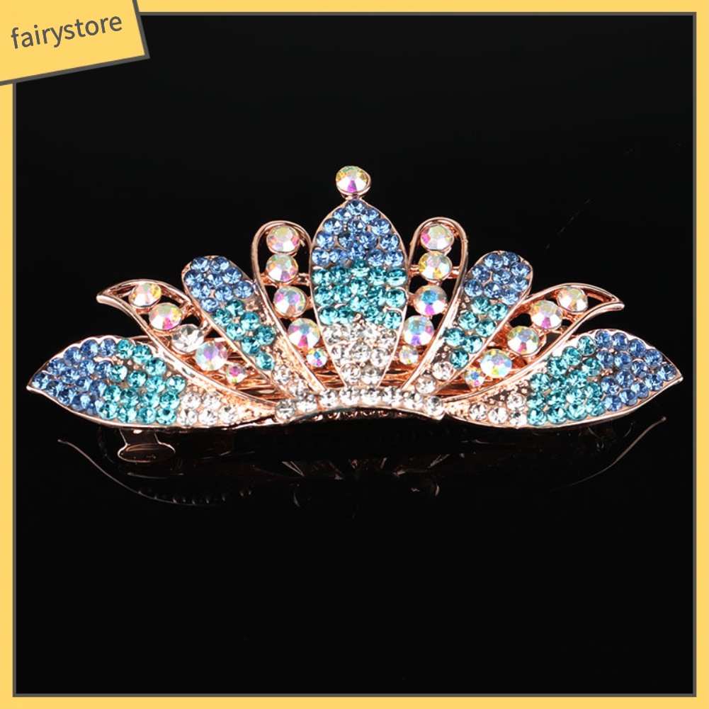 Kẹp Tóc Hình Vương Miện Đính Đá Thời Trang Cho Nữ