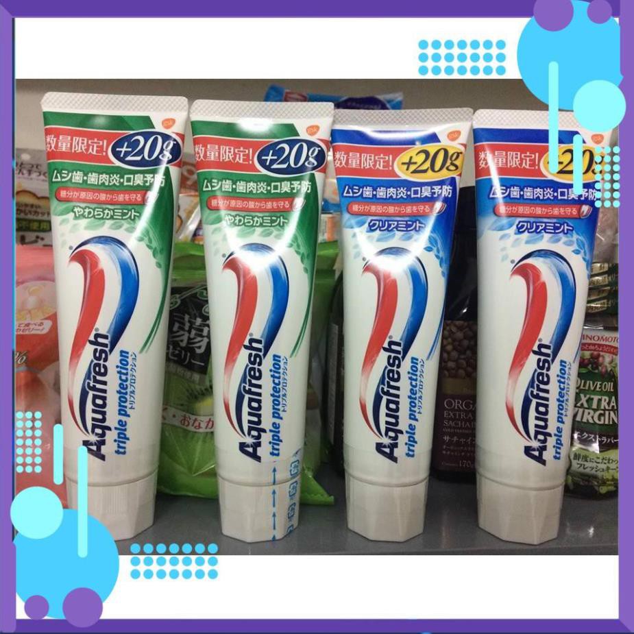 ⚡ Cộng thêm 20G giá ko đổi Kem đánh răng Aquafresh Nhật ⚡