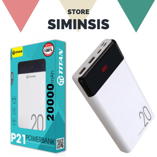 Pin dự phòng 20000 mAh - chính hãng TITAN P21