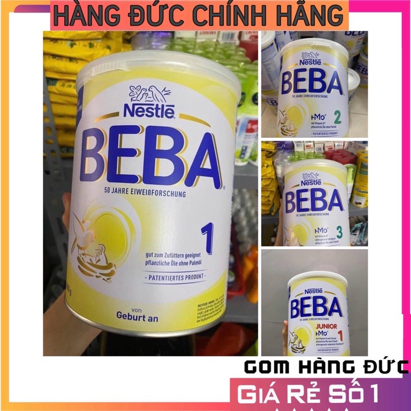 🌈(Bill Đức)Sữa Nestle BEBA Optipro Pre, 1, 2, 3, 1+, 2+ 800g- Nội Địa Đức🔥