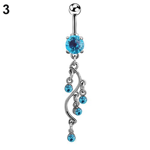 Khuyên Rốn Hình Chữ S Đính Đá Cá Tính Cho Nữ