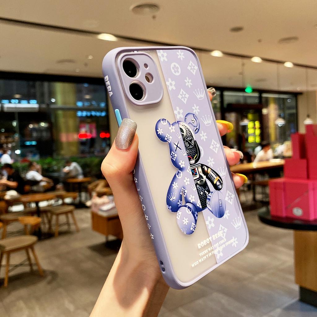 Ốp Điện Thoại In Hình Gấu KAWS Cho IPhone 13Promax 12 11 7Plus X Xs Max XR 8 7