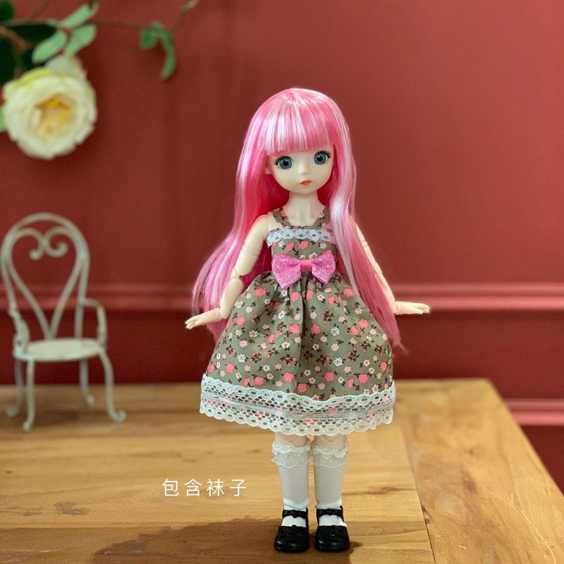 Búp Bê Barbie 3D Có Mắt 27 Khớp 6 Điểm Dễ Thương Cho Bé 30Cm