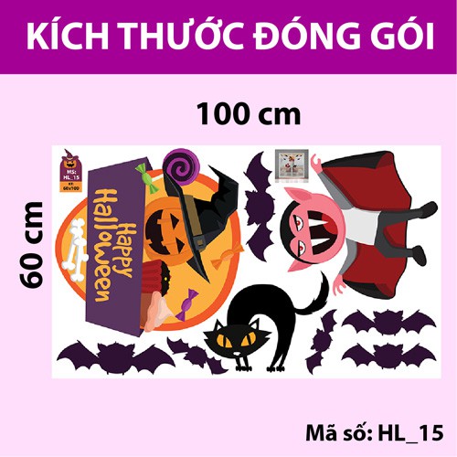 Decal trang trí Halloween 2020 cùng với các nhân vật rùng rợn