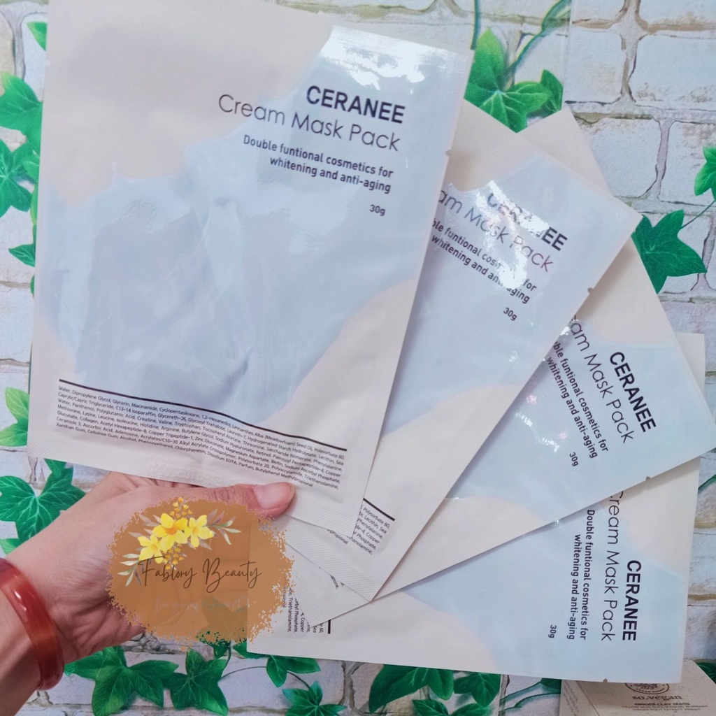 Mặt nạ CERANEE dạng kem cô đặc từ nước dừa tươi, cấp ẩm dưỡng trắng, phục hồi da nhanh chóng giúp da căng bóng mềm mượt