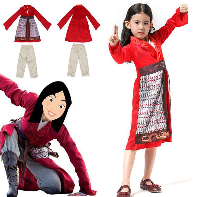 Bộ Trang Phục Kimono Hóa Trang Hoa Mộc Lan Truyền Thống Toàn Bộ Dành Cho Trẻ Em