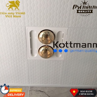 Bảo hành 3 năm - đèn sưởi nhà tắm 2 bóng âm trần kottmann k9r và k9s