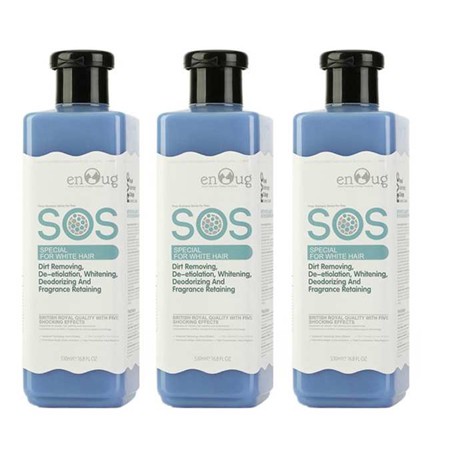 Sữa tắm cho chó lông trắng sos (xanh dương) 530ml - hachikopetshop