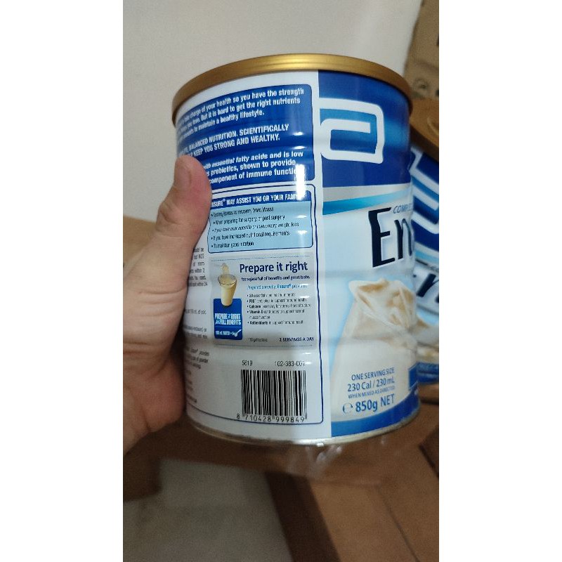 Date 2025 sữa ensure úc 850gram