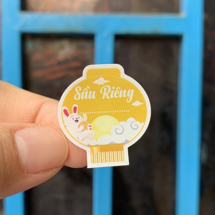 Tem Dán, Nhãn Nhân Bánh Trung Thu - Mẫu Lồng Đèn, Hàng In Sẵn, Sáng Đẹp