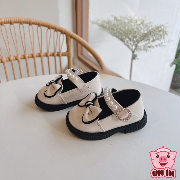 Giày búp bê tập đi cho bé gái đế mềm nhẹ chống trơn trượt phối nơ xinh xắn quai dán đính ngọc mẫu mới nhất M304