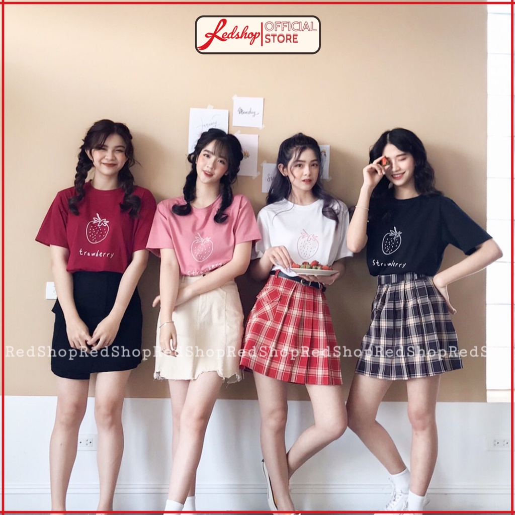 Áo thun Nữ đi chơi đi học thời trang Hàn Quốc Red Shop