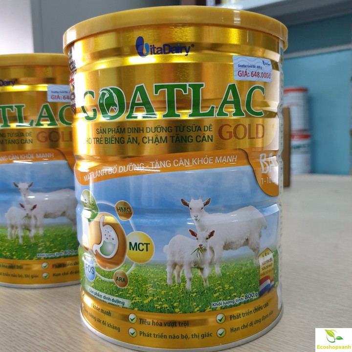 [MẪU MỚI]  Sữa Dê Goatlac Gold BA lon 800G Date mới nhất 2022