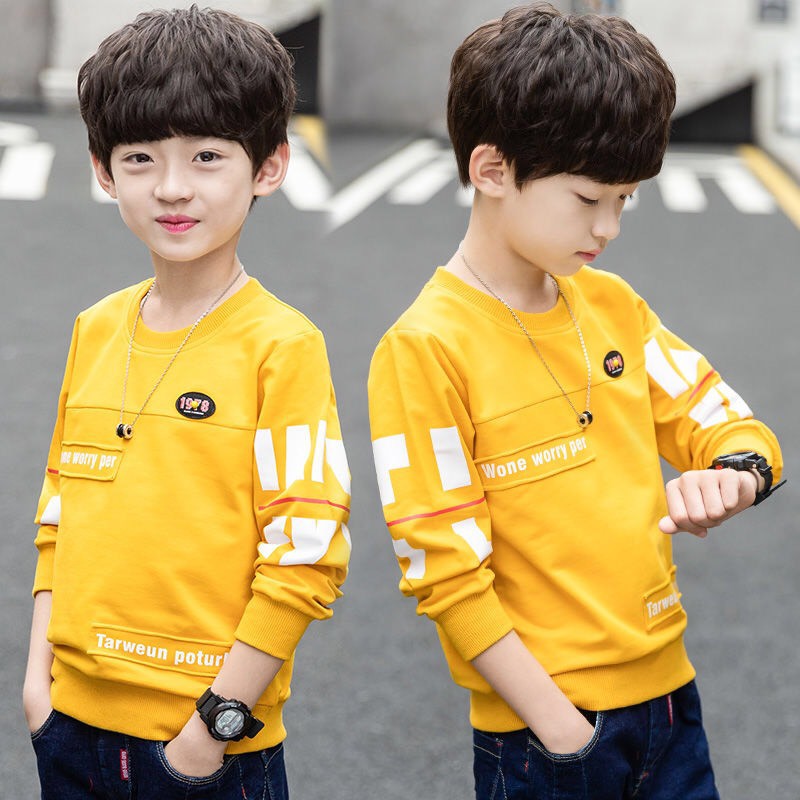 Áo nỉ thu đông da cá &quot;WORRY PER&quot; 14-45kg dành cho bé trai 4-14 tuổi. Thiết kế đẹp, vải dày dặn. B43