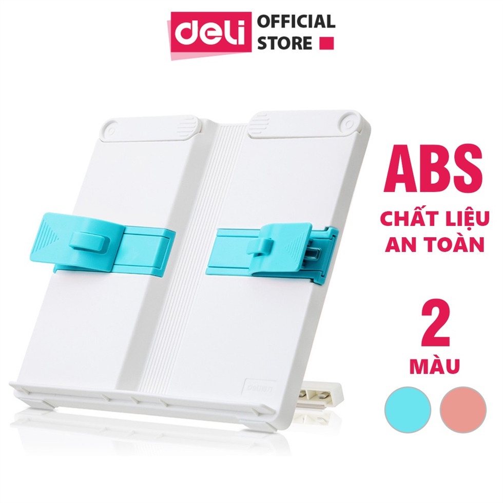 Giá đỡ sách để bàn học Deli - thiết kế thông minh tiện dụng - màu xanh / màu hồng - 70531 - vpp Diệp Lạc (sỉ/lẻ)