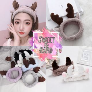 [Follow shop giảm giá] Băng đô sừng hươu tuần lộc cài tóc skincare Hàn Quốc dễ thương 3d cute