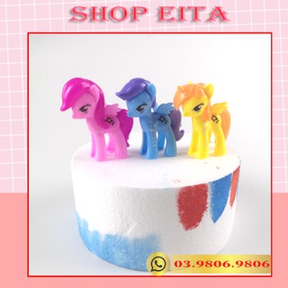 Ngựa pony trang trí bánh kem, trang trí bánh sinh nhật