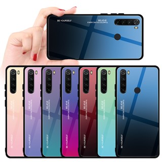 Ốp Lưng Mặt Kính Gradient Cho Xiaomi Redmi Note 8