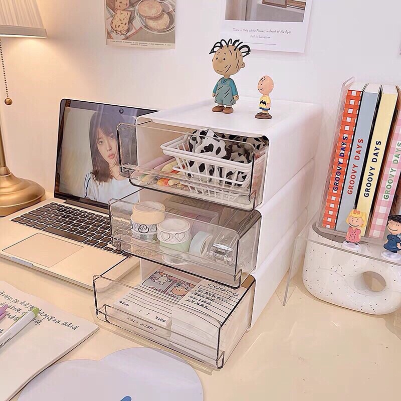 Tủ Mini Để Bàn Có Ngăn Kéo Siêu Xinh.