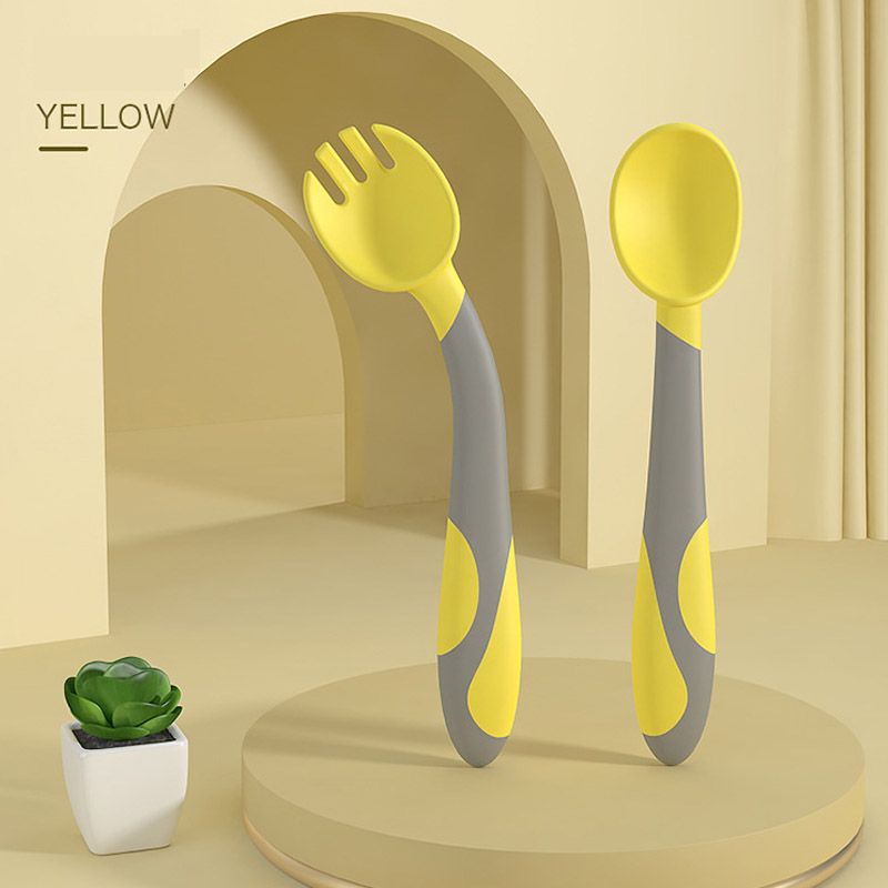 Set 2 Thìa Cong Misuta Chịu Nhiệt Cao, Thìa Ăn Dặm Cho Bé Tập Xúc