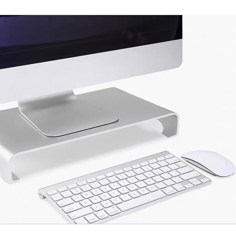 Kệ bàn để màn hình máy tính nhôm, giá đỡ Imac Macbook tivi size lớn 50x22x6cm SH002 AF21