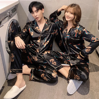 Đồ đôi pijama nam nữ lụa bóng cao cấp